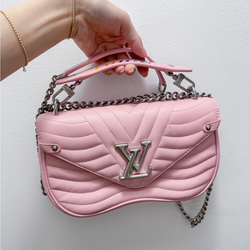 louis vuitton pink new wave chain bag